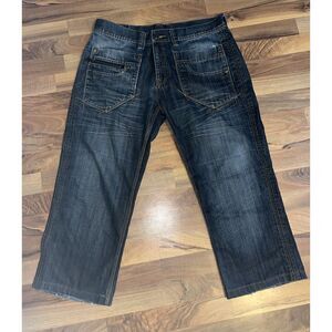 Level 7 Mens Jeans Relaxed Fit Sz 40 X 26 Grunge Premium Denim Casual‎ Studded